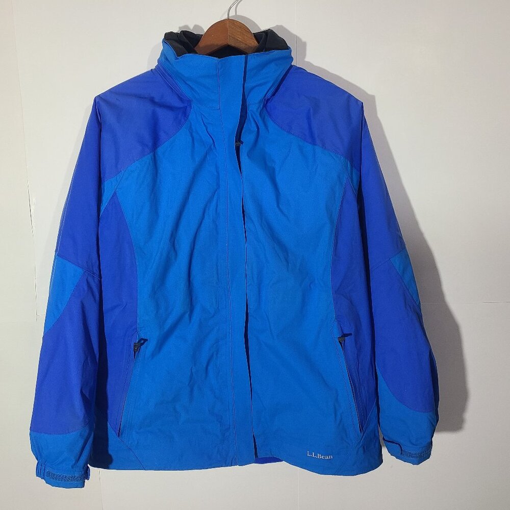 LL Bean Weather Challenger Polartec 2 Layer Blue Large Jacket